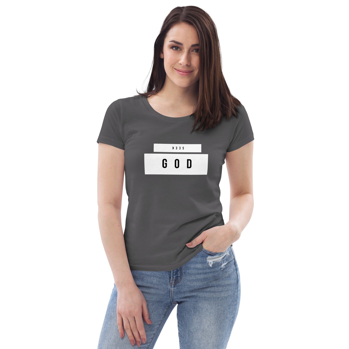 SEEK GOD Women's fitted eco tee