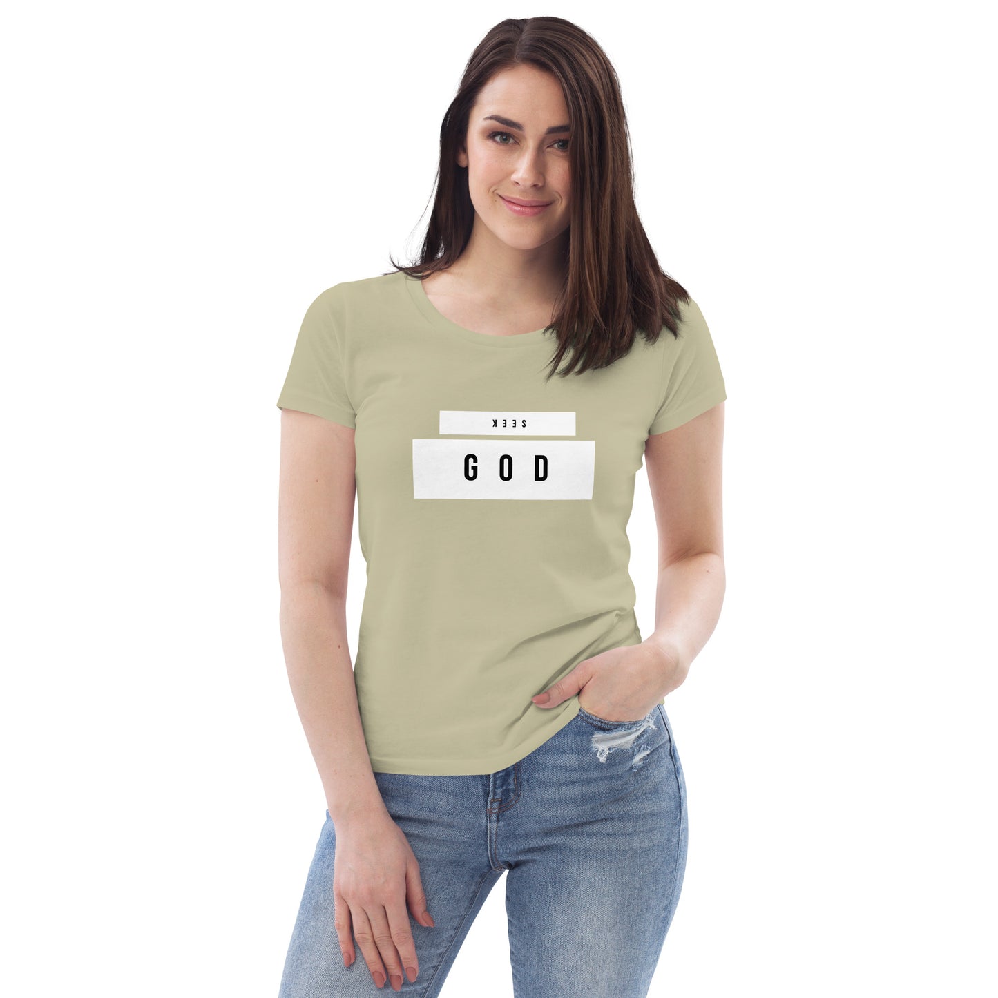 SEEK GOD Women's fitted eco tee