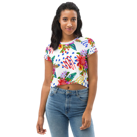 All-Over Print Crop Tee